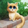 Cat With Big Eyes Diamond Painting