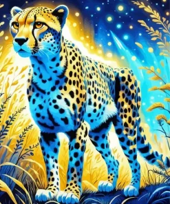 Cheetah Art Animal Diamond Painting