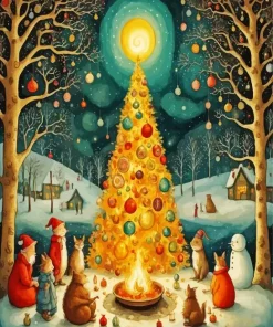 Christmas Animals Diamond Painting