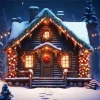 Christmas Cabin In The Woods Diamond Painting