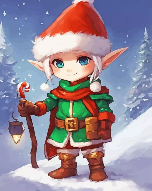 christmas gnome Diamond By Numbers Christmas Gnome Diamond Painting