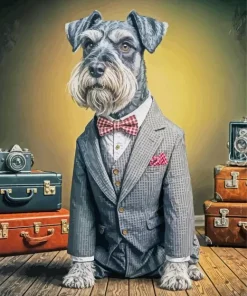 Classy Schnauzer Dog Diamond Painting