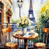 Coffee In Paris Art Diamond Painting