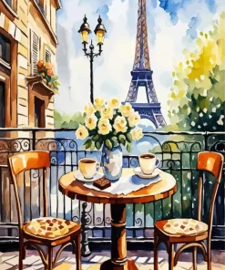 Coffee In Paris Art Diamond Painting