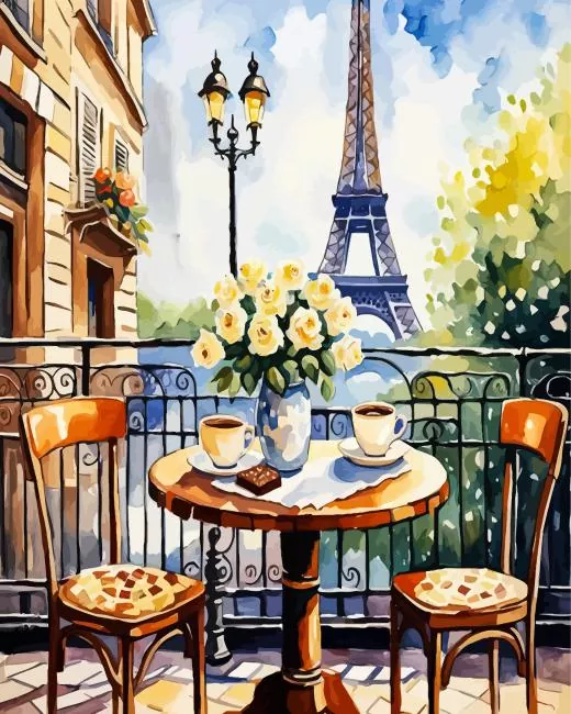 coffee in paris art Diamond Paintings Coffee In Paris Art Diamond Painting