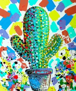 Colorful Cactus Art Diamond Painting
