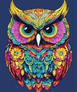 Colorful Owl Bird Diamond Painting