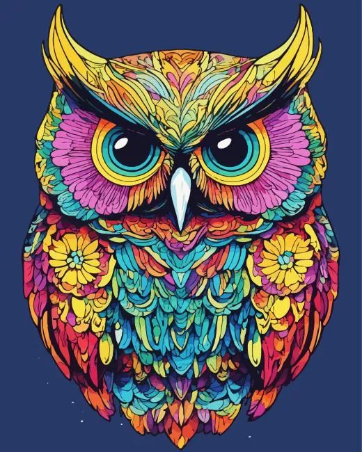 colorful owl bird Diamond Paintings Colorful Owl Bird Diamond Painting