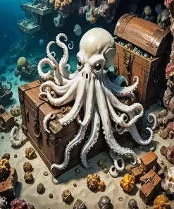 Cool Ghost Octupus Art Diamond Painting