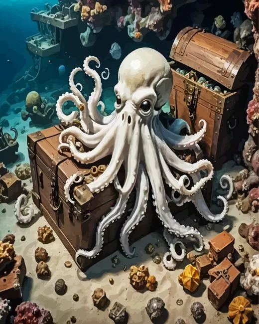 cool ghost octupus art Diamond Paintings Cool Ghost Octupus Art Diamond Painting