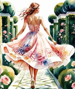 Cool Girl Flowy Dress Diamond Painting
