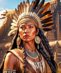 Cool Sacagawea Lady Diamond Painting