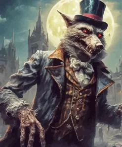 Cool Scared Werewolf Diamond Painting