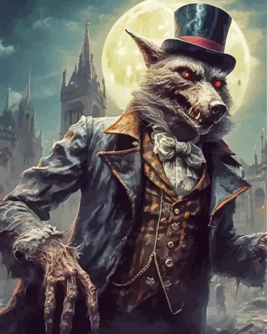 cool scared werewolf Diamond Paintings Cool Scared Werewolf Diamond Painting
