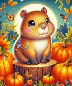 Cute Capybara Diamond Painting