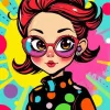 Cute Girl Pop Art Diamond Painting