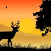 Deer Silhouette Diamond Painting