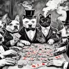 Dogs Playing Cards Diamond Painting
