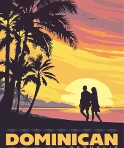 Dominican Republic Travel Poster Diamond Painting