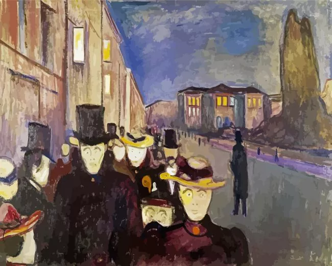 evening on karl johan street Diamond Paintings Evening On Karl Johan Street Diamond Painting