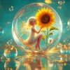 Fairy Holding A Sunflower Diamond Painting