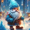 Freezing Gnome Winter Diamond Painting