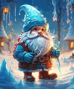 Freezing Gnome Winter Diamond Painting