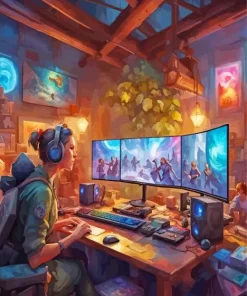Gamer Lady Diamond Painting