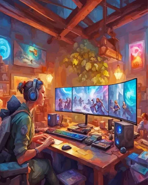gamer lady Diamond Paintings Gamer Lady Diamond Painting