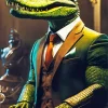 Gentleman Crocodile Diamond Painting