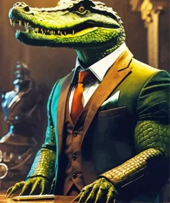 Gentleman Crocodile Diamond Painting