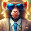 Gentleman Monkey Diamond Painting