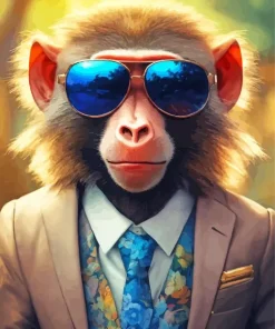 Gentleman Monkey Diamond Painting