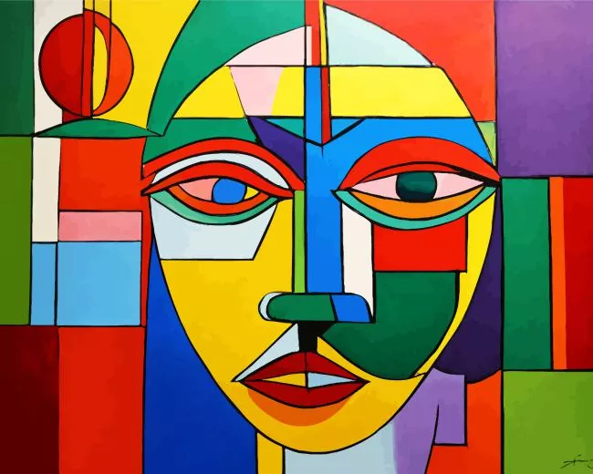 geometric face art Diamond Paintings Geometric Face Art Diamond Painting