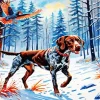 German Pointer Snow Diamond Painting