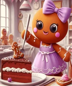 Ginger Bread Girl Diamond Painting