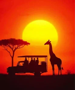 Giraffe Silhouette Diamond Painting