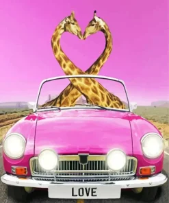 Giraffes Car Diamond Painting
