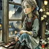 Girl At The Window Art Diamond Painting
