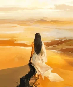 Girl In Desert Diamond Painting