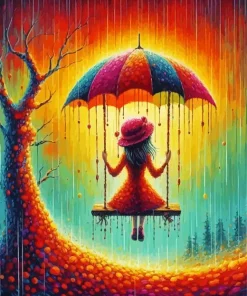 Girl On A Swing Diamond Painting