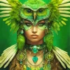 Girl Owl Art Diamond Painting