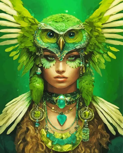 girl owl art Diamond Paintings Girl Owl Art Diamond Painting