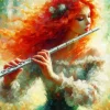 Girl With A Flute Art Diamond Painting