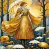 Girl With Umbrella Anime Diamond Painting