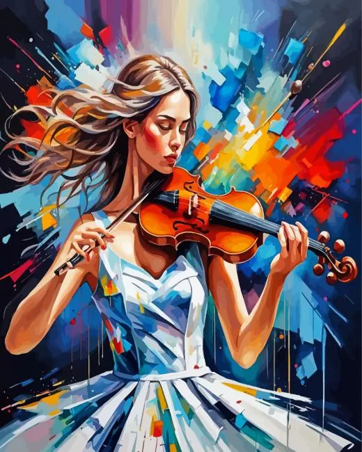 girl with violin art Diamond Paintings Girl With Violin Art Diamond Painting