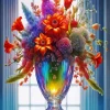 Glass Flower Vase Art Diamond Painting