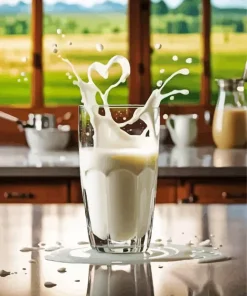 Glass Of Milk Diamond Painting