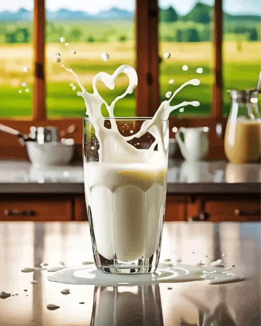 glass of milk Diamond Paintings Glass Of Milk Diamond Painting