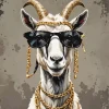 Goat Wearing Sunglasses Diamond Painting